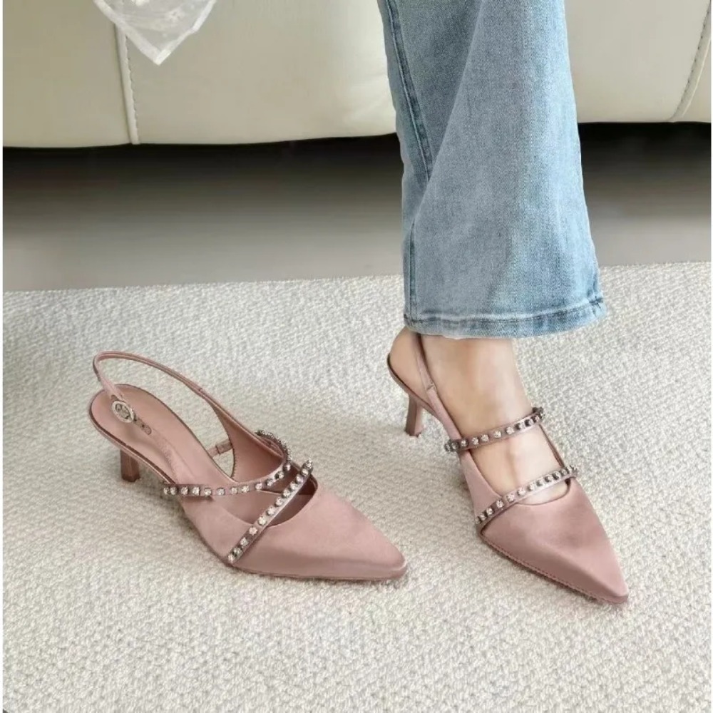Fashion Women's Sandals Pink S - đánh giá và giá Slip Dress Satin