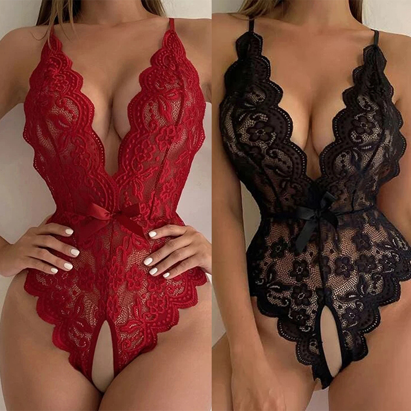 Sexy Lingerie Women Sleepwear  - đánh giá và giá Lace Teddy Lingerie